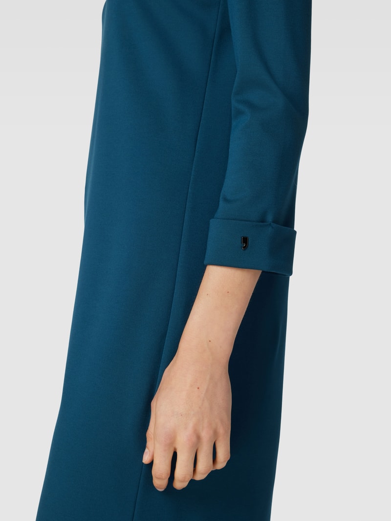 Minikleid mit 3/4-Arm und Rundhalsausschnitt in petrol