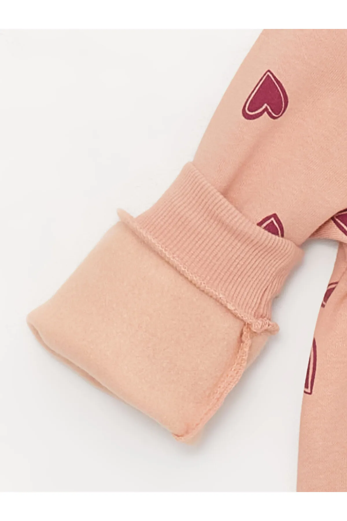 LC Waikiki  2-teiliges Set aus bedrucktem Langarm-Sweatshirt und Strumpfhosen für Babys mit Rundhalsausschnitt