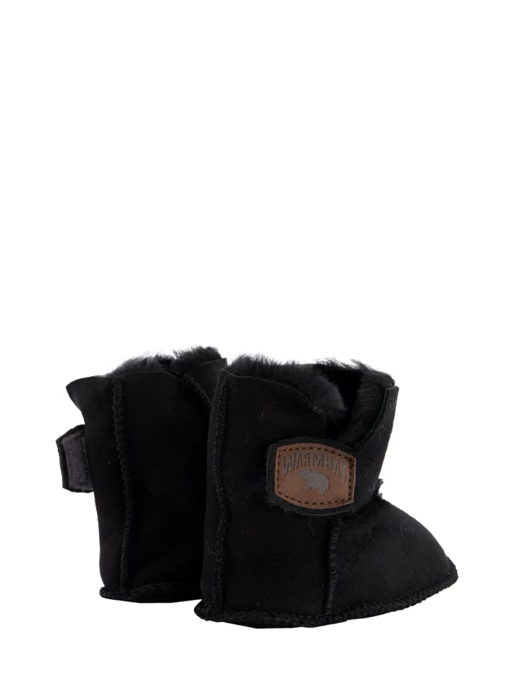 Warmbat Hausschuhe Hay Baby Bootie in Black günstig kaufen