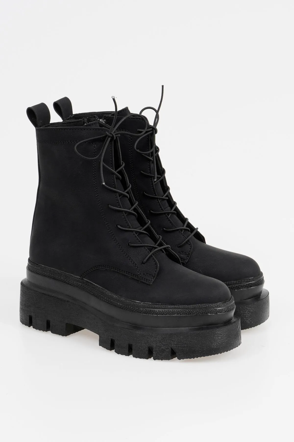 CZ London  Damen-Schnürstiefel mit Plateau und hoher Sohle