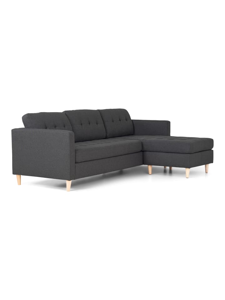 ebuy24 Ecksofa Marino Dunkelgrau 219 x 151 cm günstig kaufen onesize