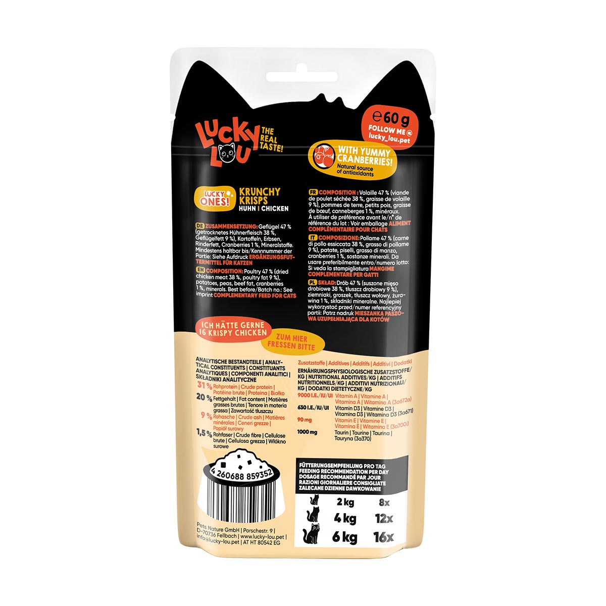Lucky Lou Lucky Ones Krunchy Krisps Huhn 60g kaufen
