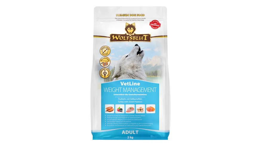 Wolfsblut Hundetrockenfutter VetLine Weight Management 2 kg