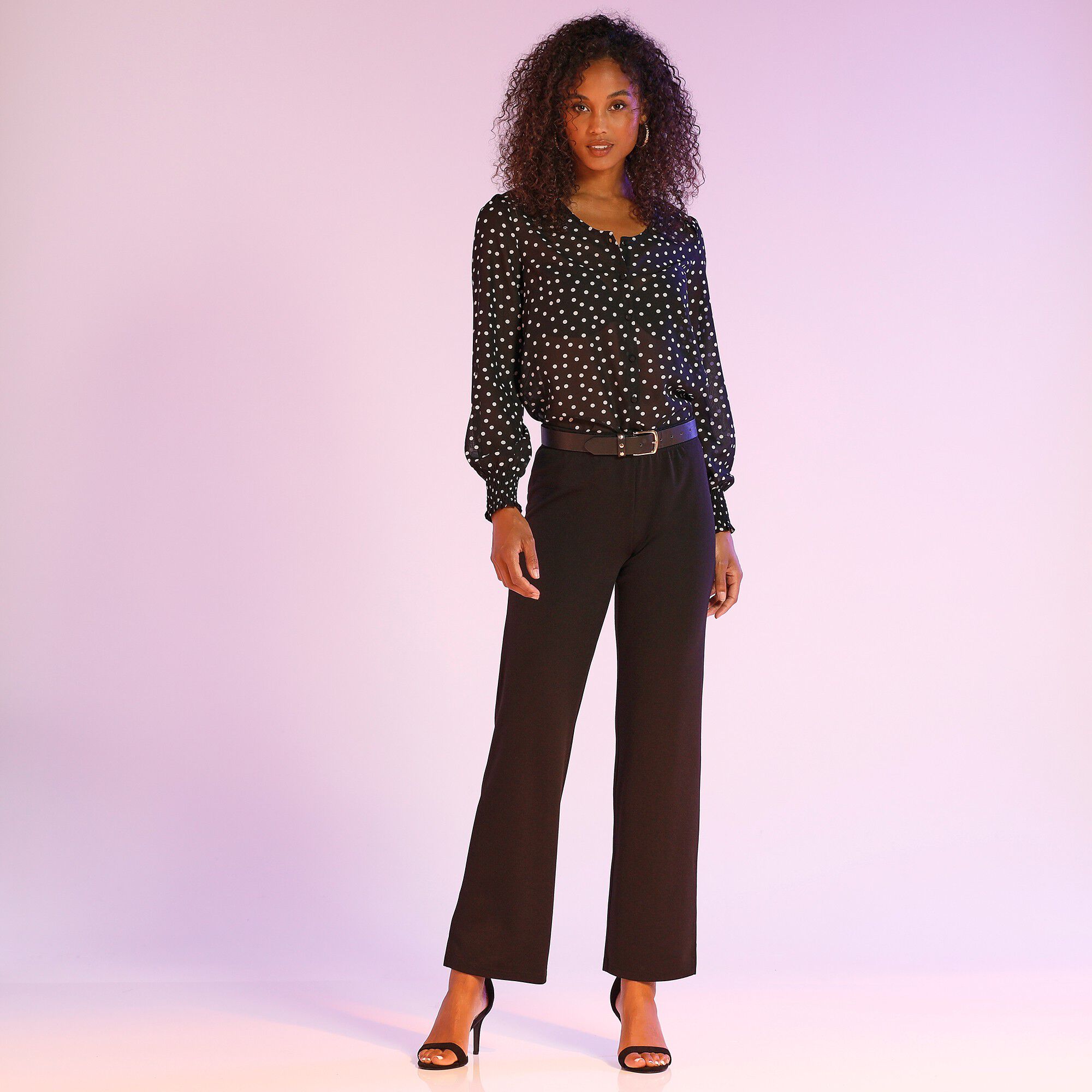 Pantalon maille fluide extensible
