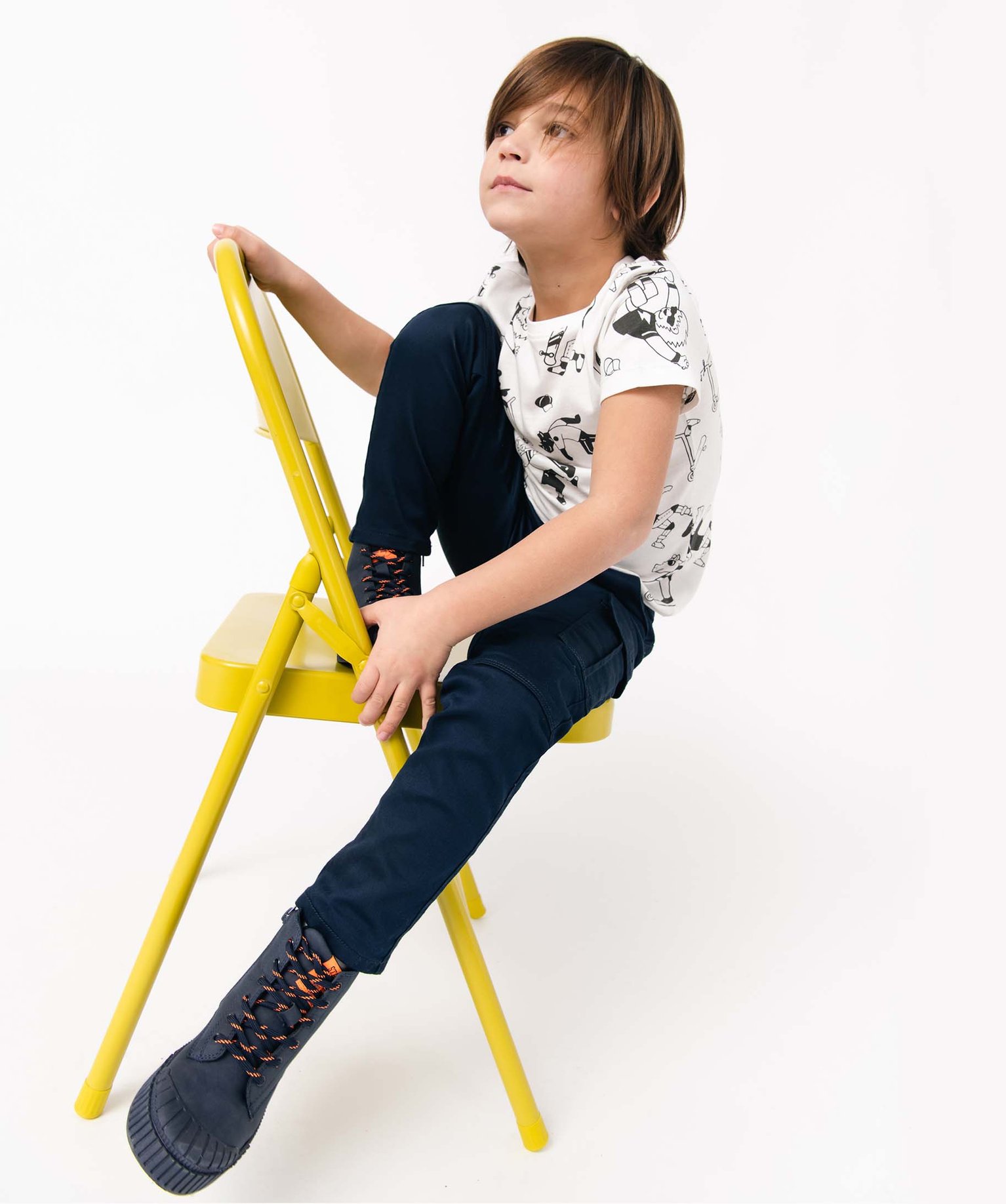 Pantalon multipoches en matière résistante Garçon marine | GEMO