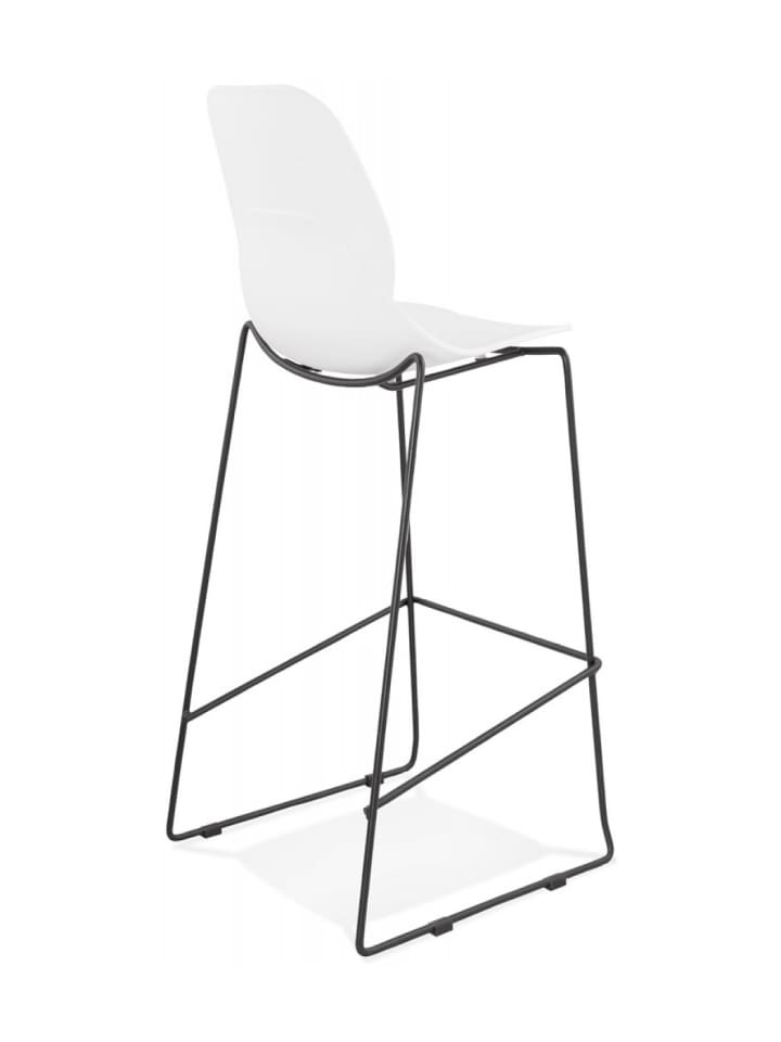 KADIMA DESIGN Barhocker Metall Kunststoff | Industriestil in Weiß-Schwarz günstig kaufen onesize