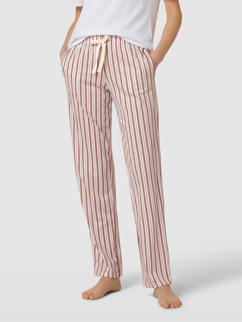 Lounge-Hose mit Streifenmuster in altrosa