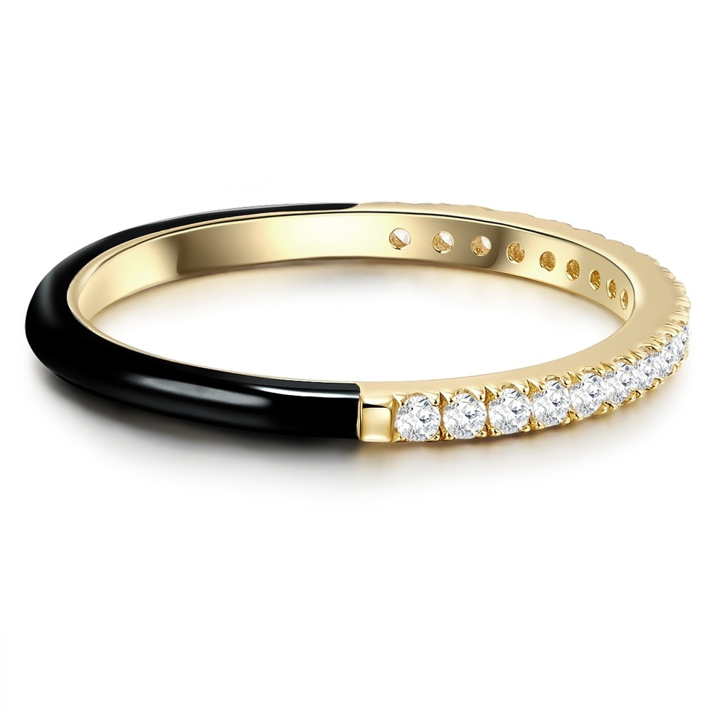 Glanzstücke München Bague en argent Argent sterling Oxyde de zirconium (CZ) en Or jaune Bague
