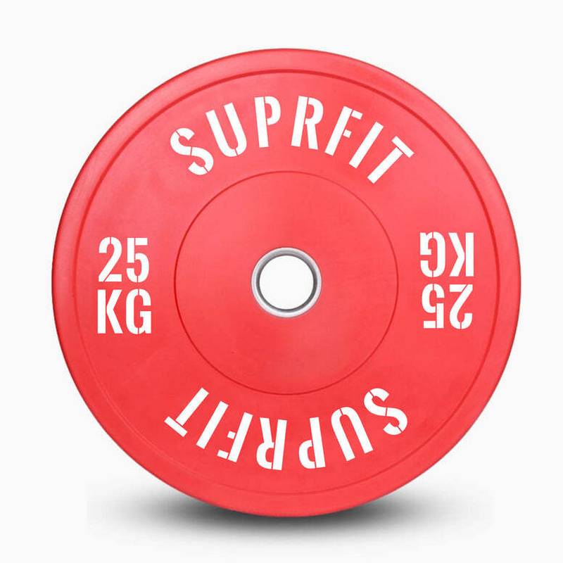 SUPRFIT Bumper Plates Colored White Logo (Paar) Hantelscheiben