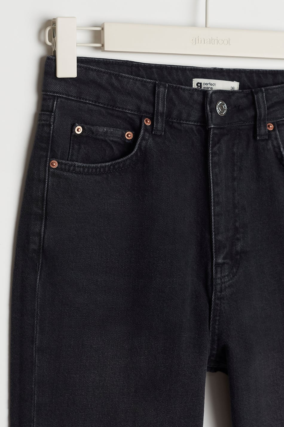 High waist petite slit jeans