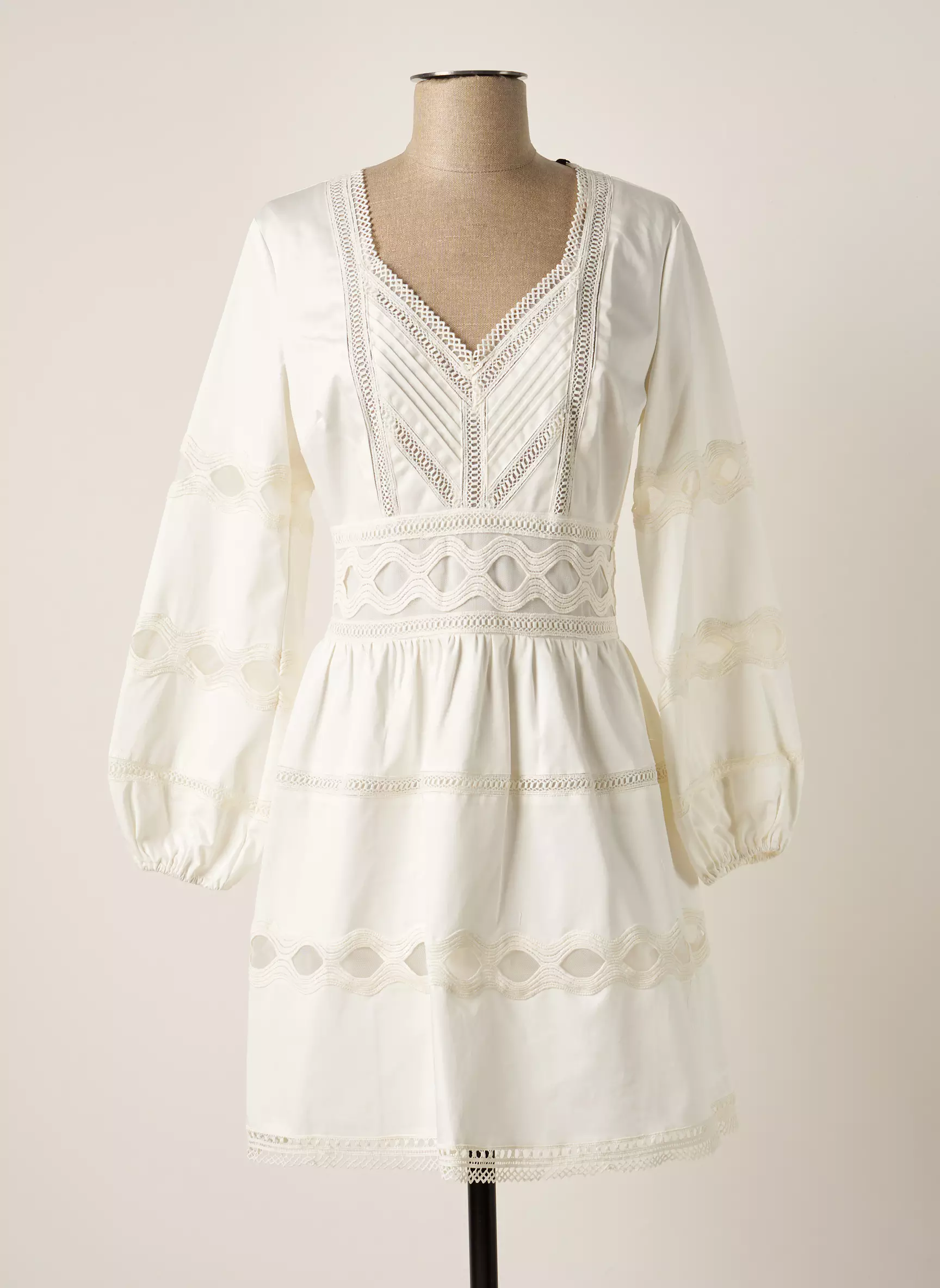 The Kooples Robes Courtes Femme couleur blanc