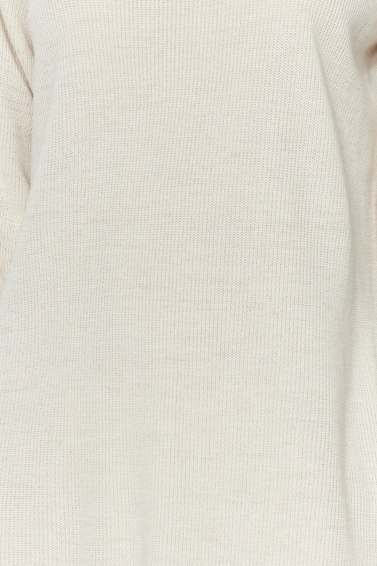 Trendyol Collection  Steinfarbenes Mini-Strickkleid mit Rollkragen TWOAW23EL00026