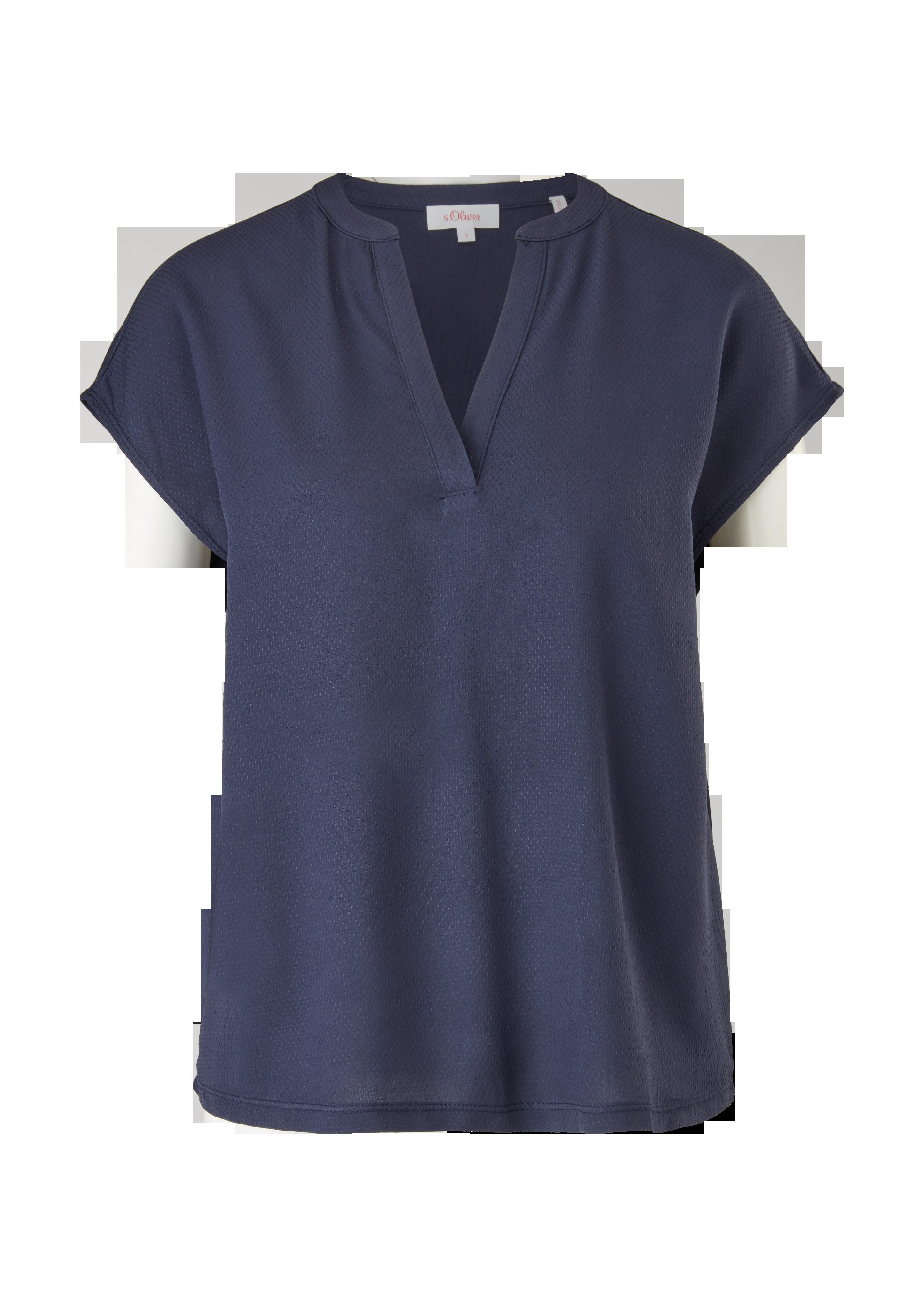 Viskoseshirt mit V-Neck  2112033-5959