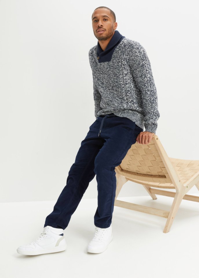 Pullover mit Schalkragen