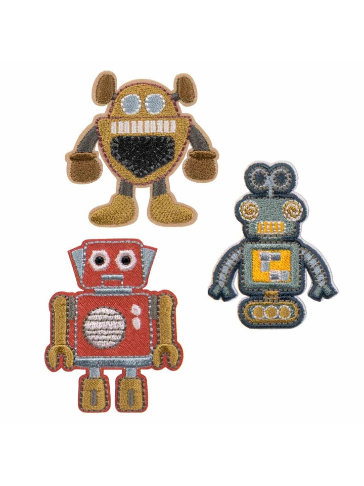 Lässig Lässig Textil-Sticker (3 Stk) - Schul Set Unique, Stick on Robots günstig kaufen onesize
