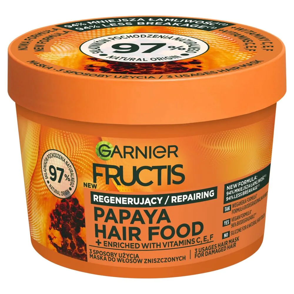 „Fructis Hair Food“ papajų regeneruojamoji plaukų kaukė