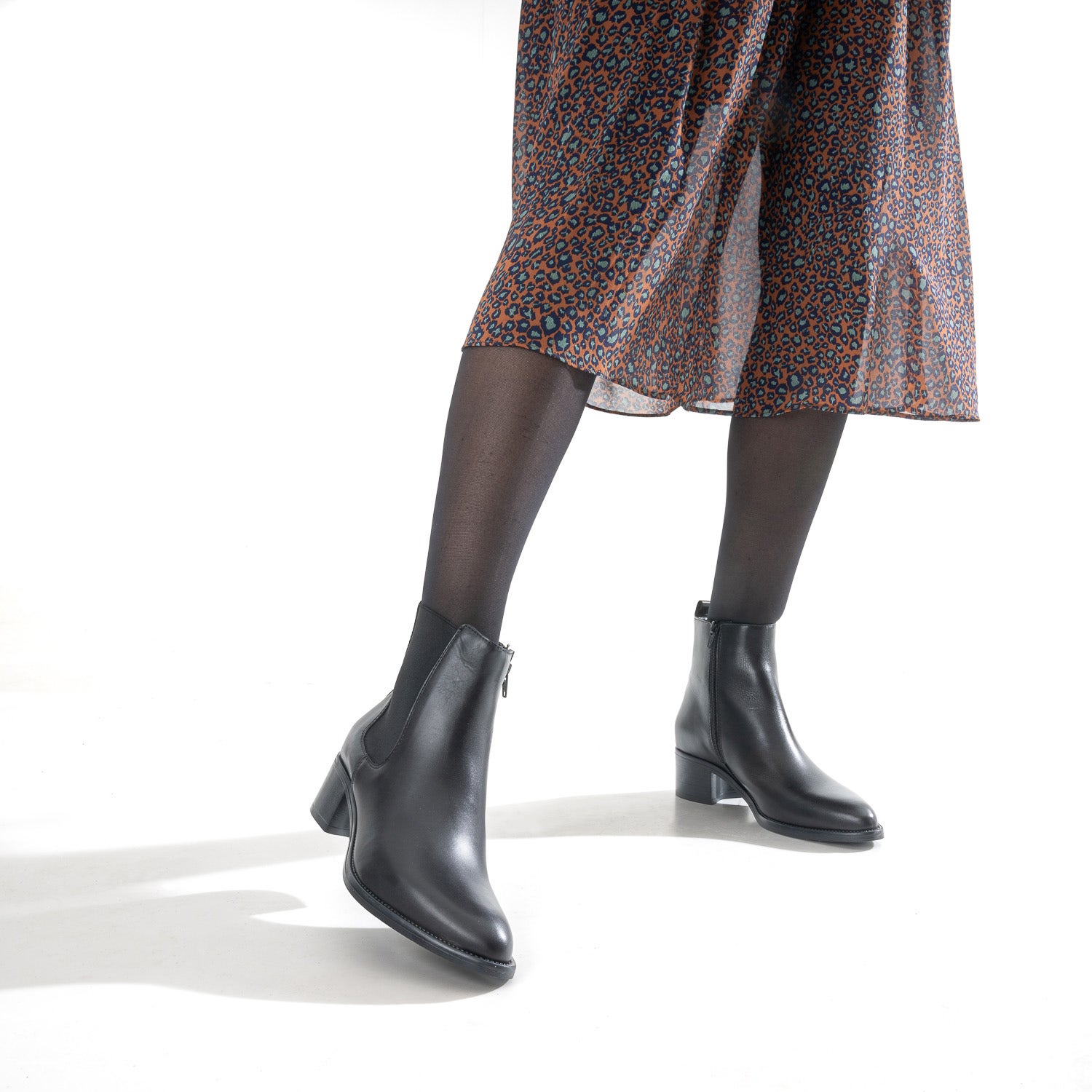 Boots noir en cuir