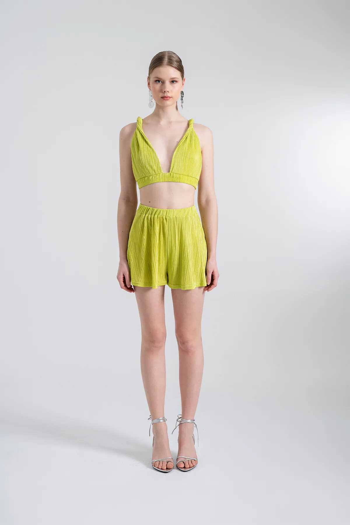HOLLY LOLLY  Bequemes Bustier mit elastischem Taillenband in Grün