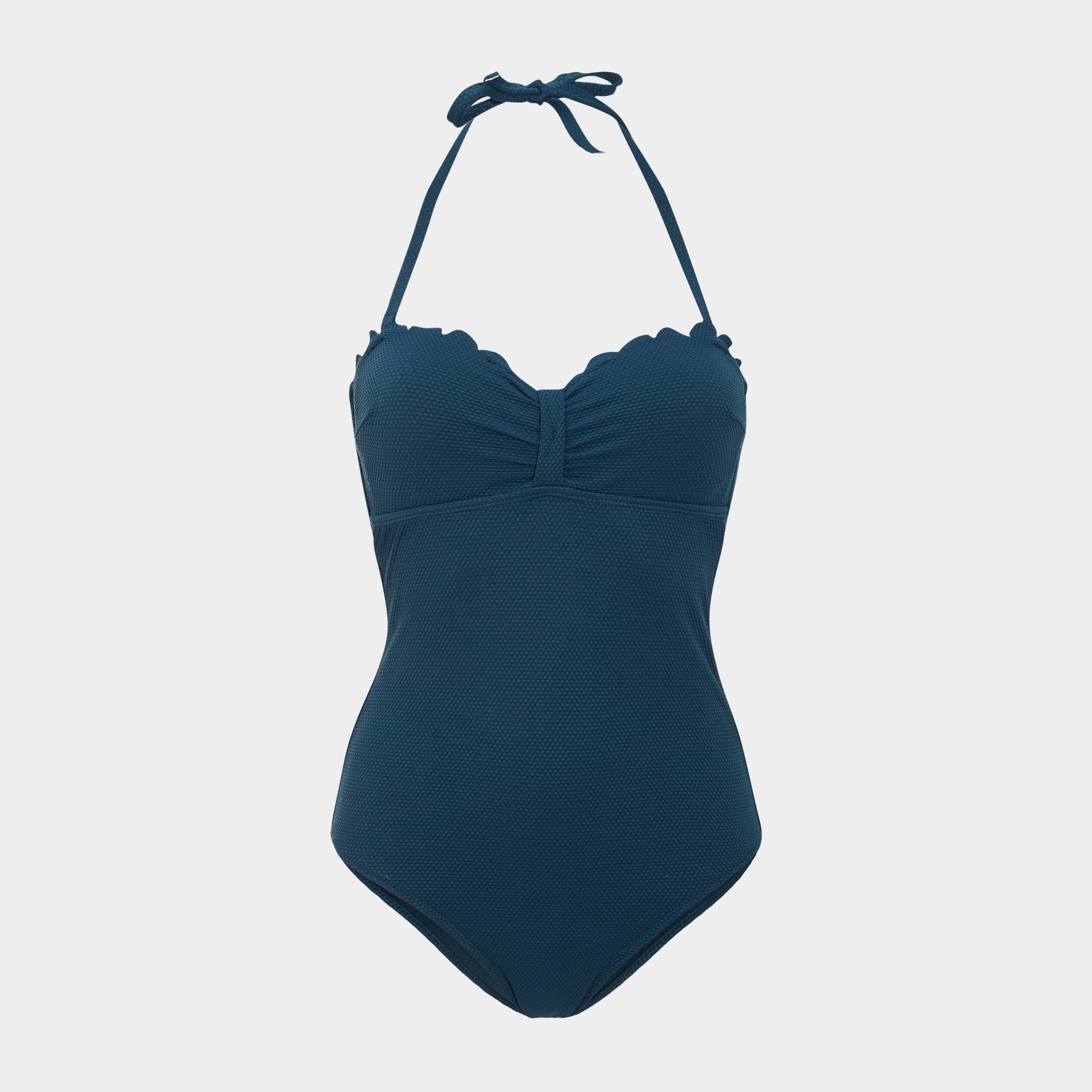 Maillot de bain une pièce bleu pétrole femme | La Halle