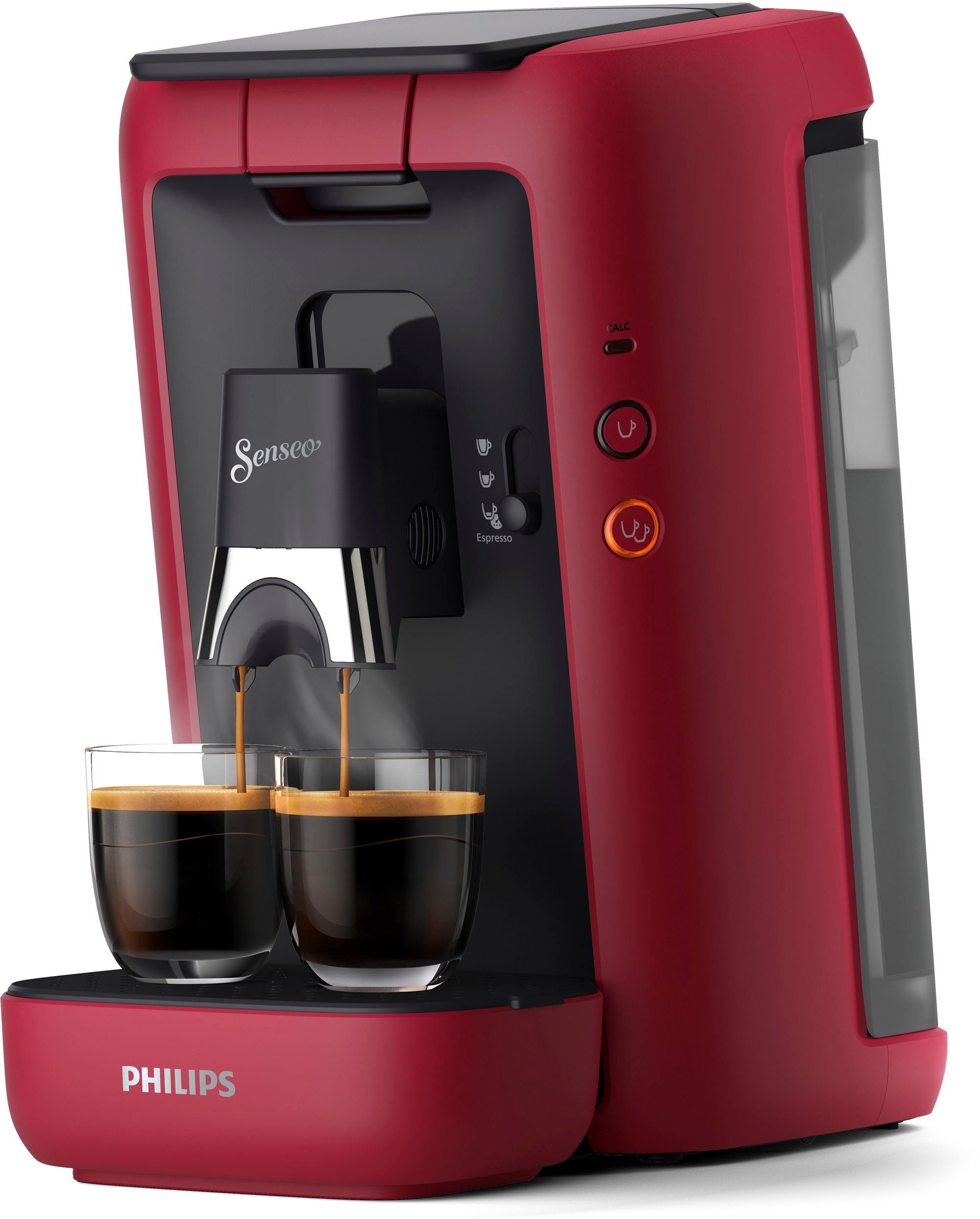 Philips Senseo Kaffeepadmaschine Maestro CSA260/90, aus 80% recyceltem Plastik, +3 Kaffeespezialitäten, Memo-Funktion, inkl. Gratis-Zugaben im Wert von € 14,- UVP