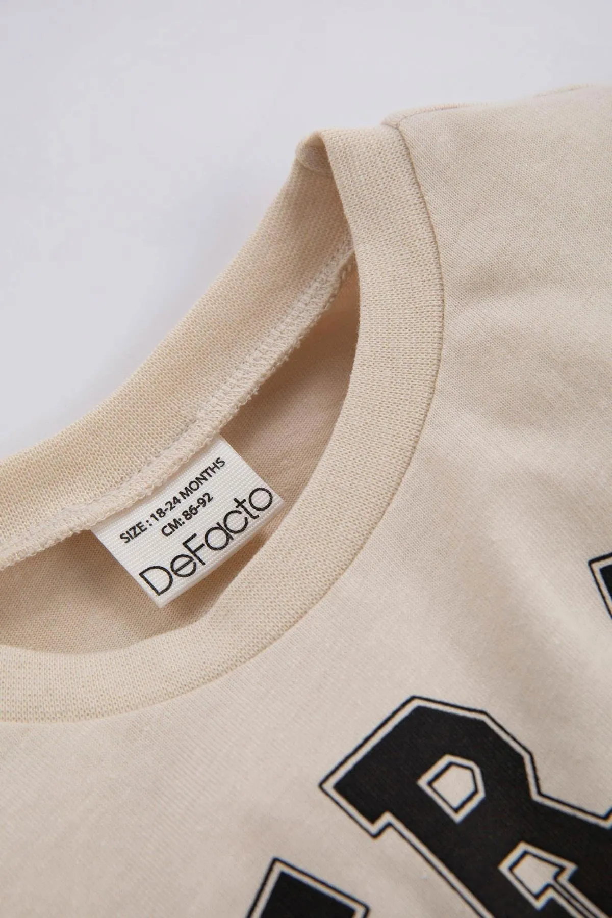 DeFacto  Langarm-T-Shirt aus gekämmter Tiger-Baumwolle mit Rundhalsausschnitt für Babys