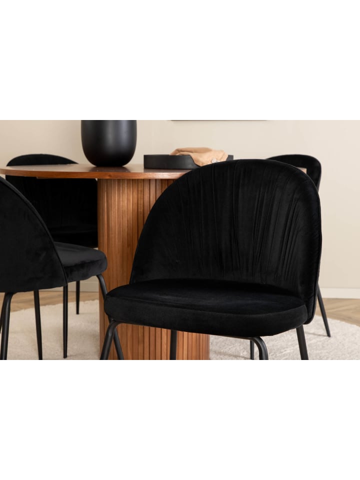 ebuy24 Essgruppe Bianca 20 Schwarz 110 x 110 cm günstig kaufen onesize