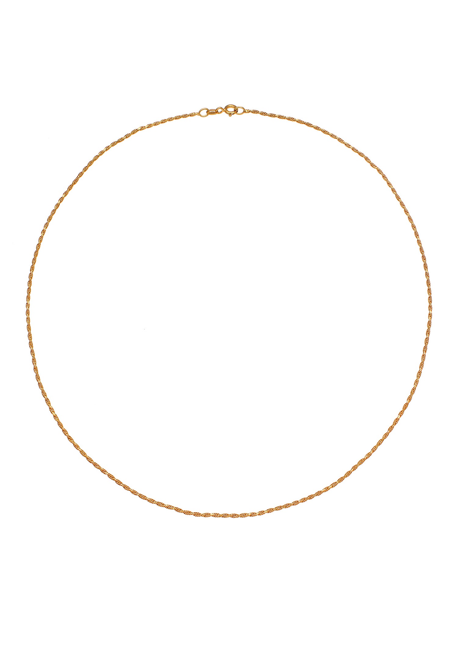 Ogrlica z zavito vrvico Elli Basic, fino srebro 925