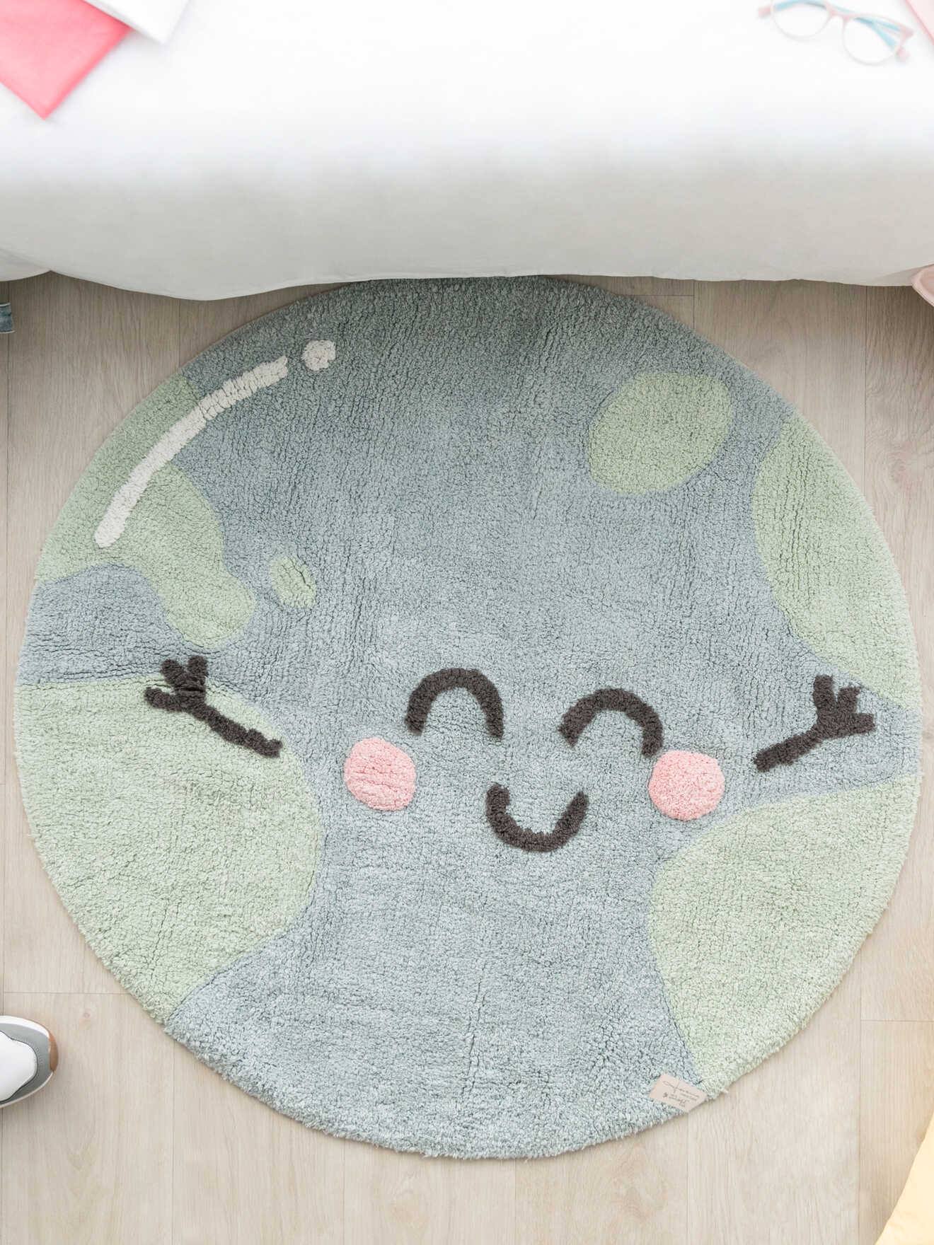 Tapis coton lavable Big big World LORENA CANALS bleu