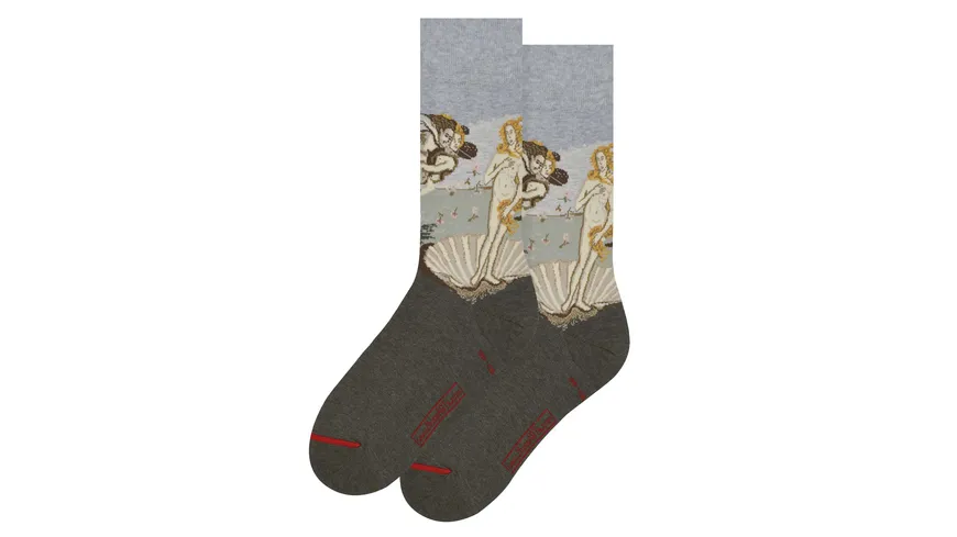 MuseARTa Unisex Socken Sandro Botticelli - Birth of Venus grau