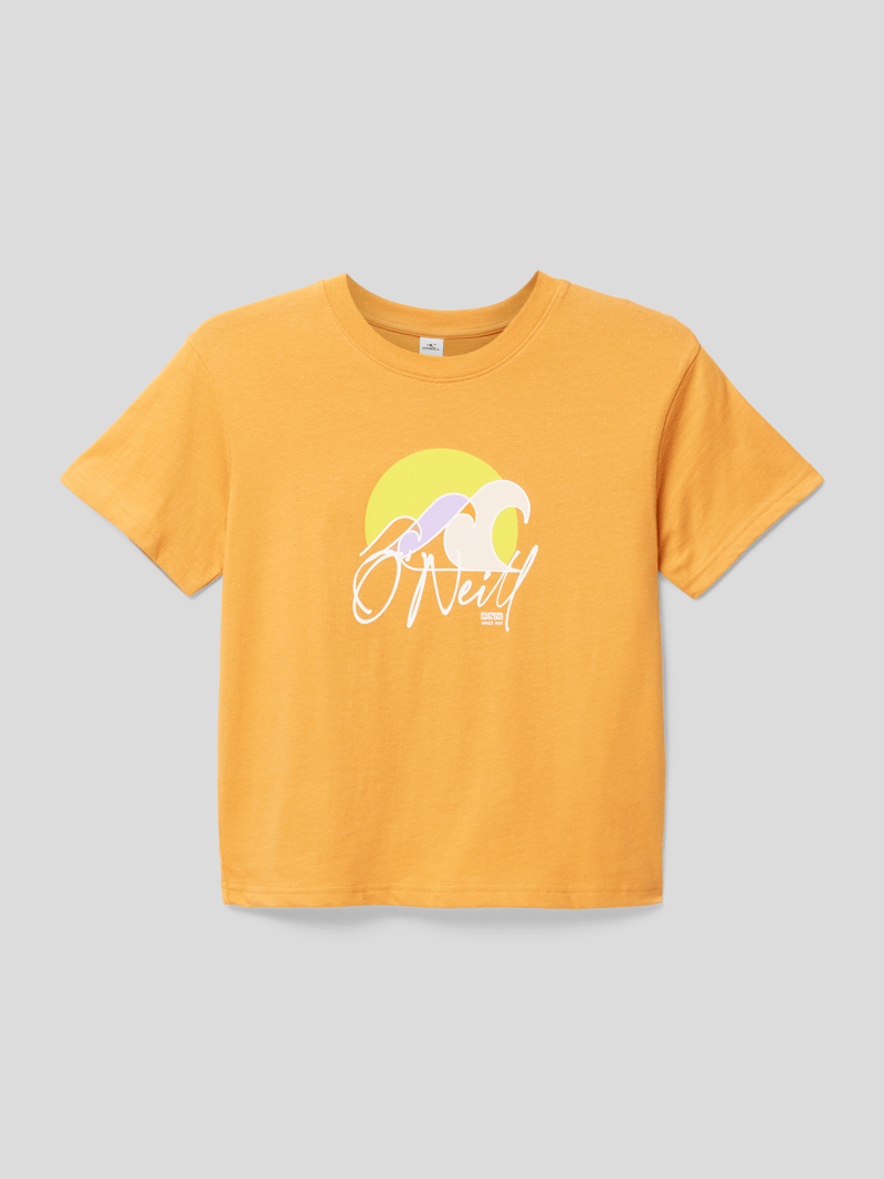 T-Shirt mit Rundhalsausschnitt Modell 'ADDY' in orange