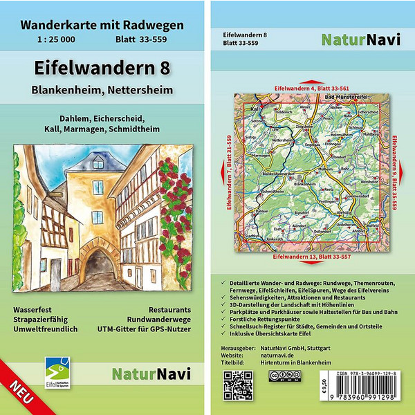 EIFELWANDERN 8 - BLANKENHEIM, NETTERSHEIM 1 : 25 000 - Wanderkarte