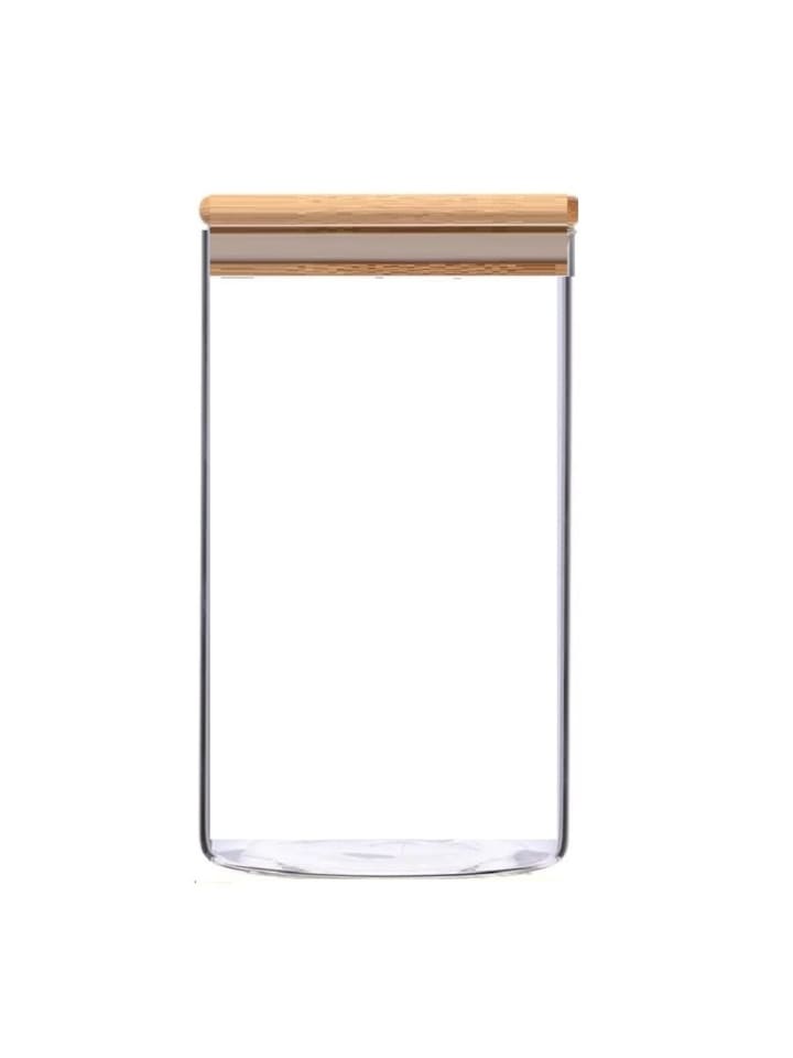 Cheffinger 6-teiliges Glas Vorratsdosen-Set mit Bambusdeckel in Transparent günstig kaufen 6
