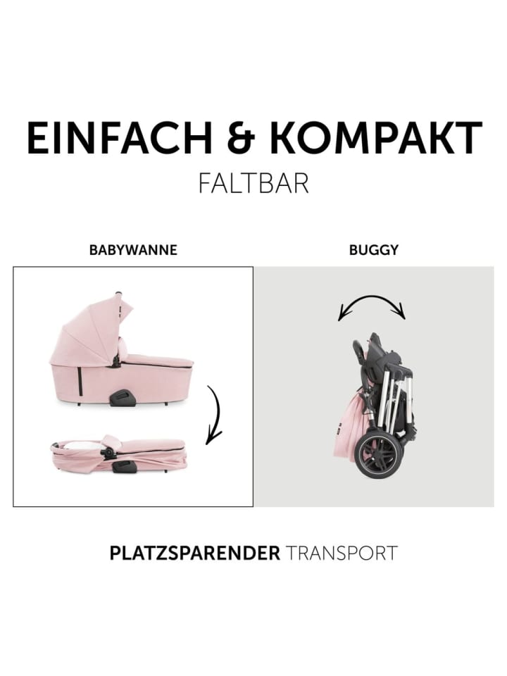 Hauck Kombi-Kinderwagen Vision X Duoset Silver (Sportwagen in rosa,silber günstig kaufen onesize