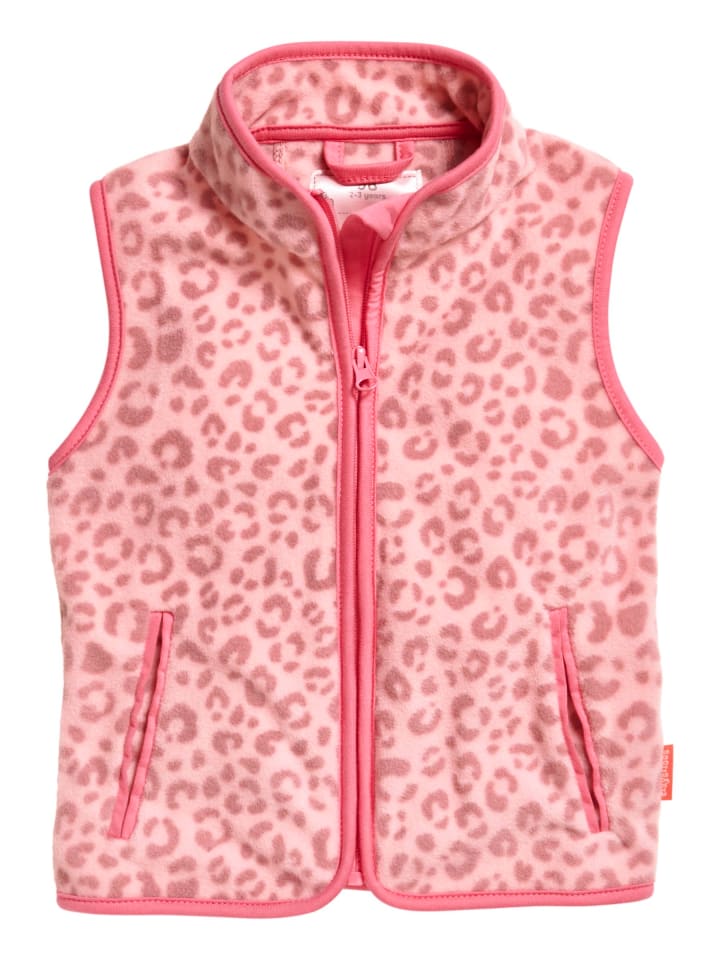 Playshoes Fleece-Weste Leo-Print in Rosa günstig kaufen