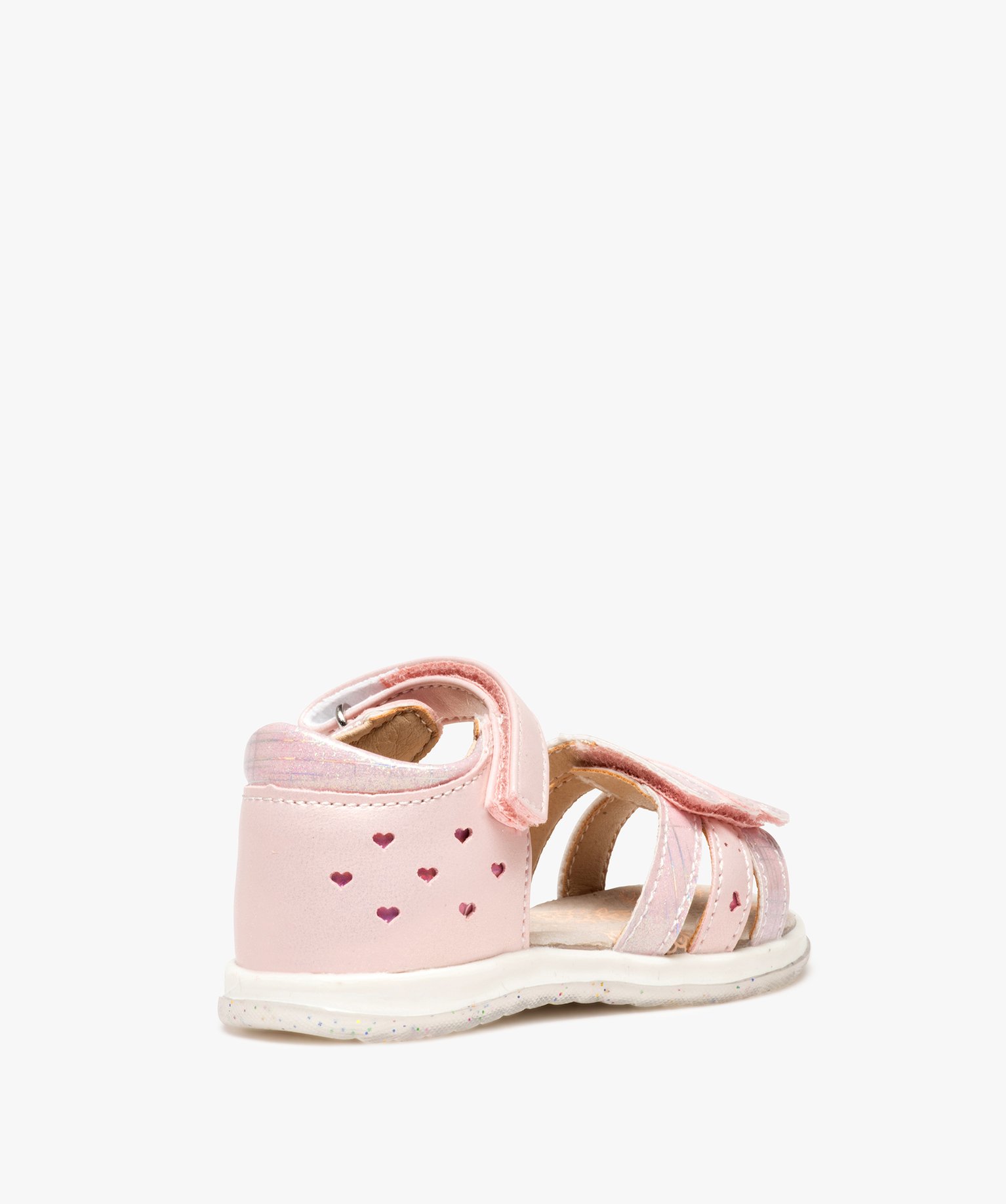 Sandales bébé fille avec brides scintillantes et motifs co... rose | GEMO