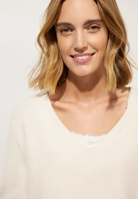 Street One Basic Top mit Spitze