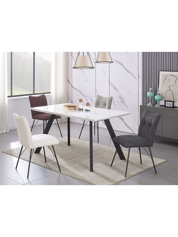 B&D Home 2er-Set: Esszimmerstuhl NELE in Anthrazit - (B)49 x (H)85 x (T)61,5 cm günstig kaufen onesize