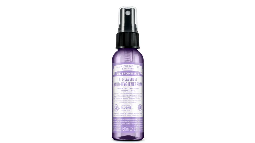 DR. BRONNER'S natürliches Fair Trade Handhygienespray 60 ml