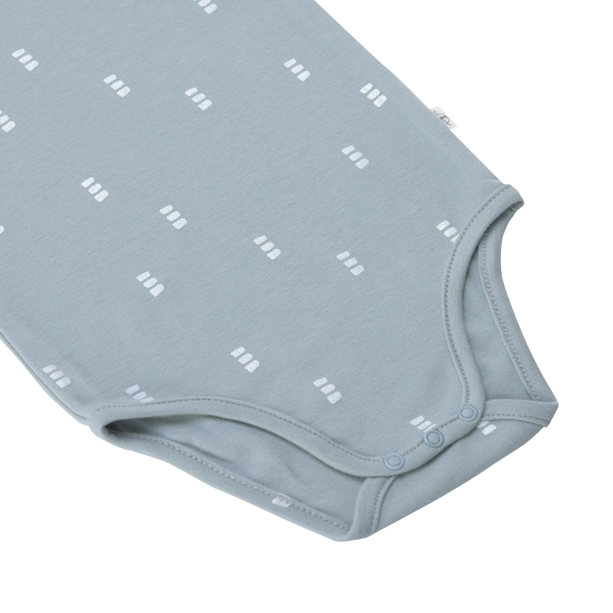 Baby Body langarm - Bio Baumwolle, Blocks, Hellblau