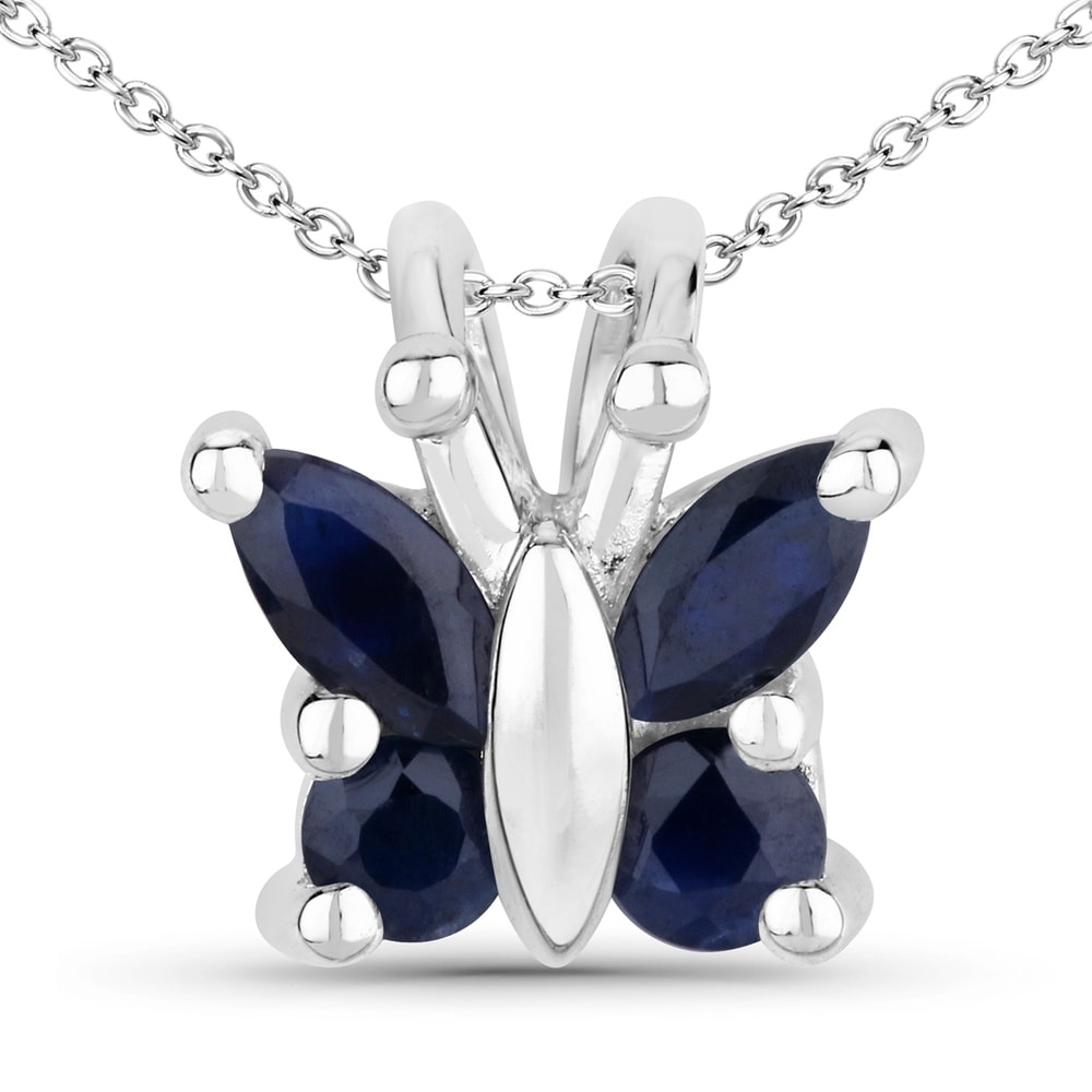 Rafaela Donata Chaîne Papillon Argent sterling Saphir en Argent Bijoux