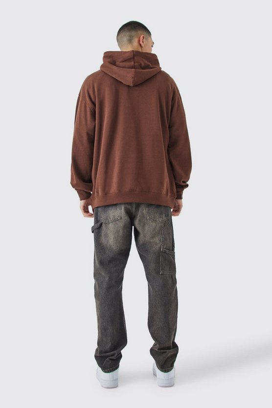 Oversize Hoodie mit Worldwide-Stickerei