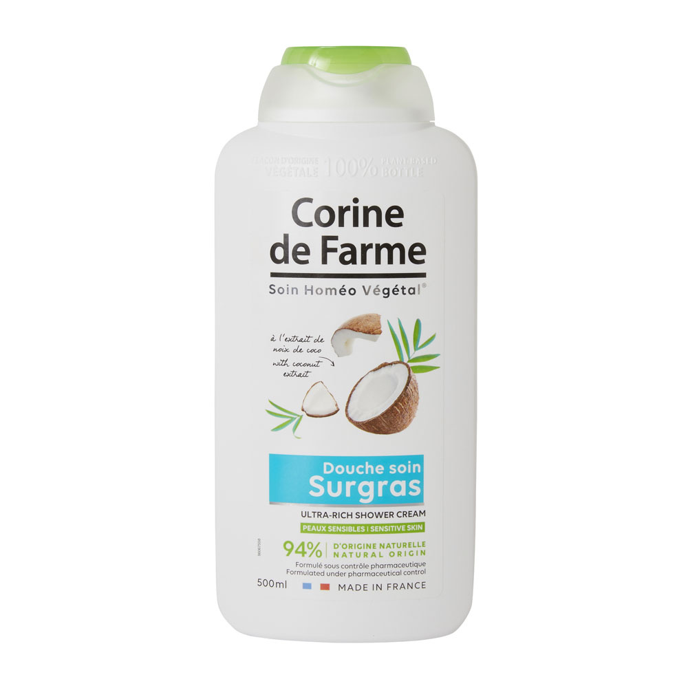 corine de farme Douche Soin à l'extrait de Noix de Coco Gel Douche