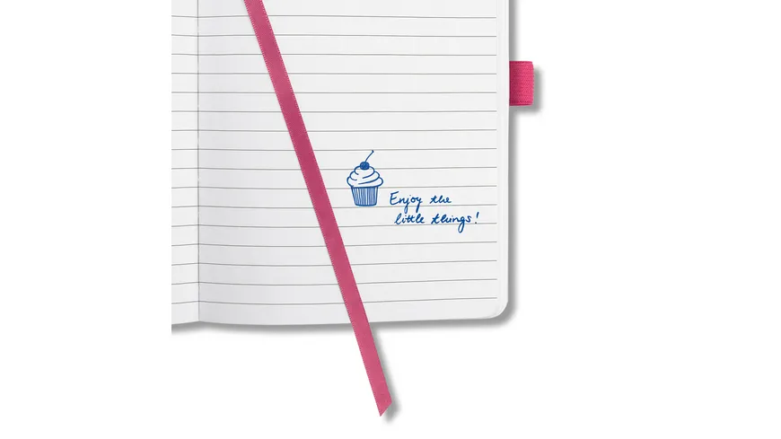 sigel Jolie Notizbuch liniert Fuchsia Pink 135 x 203 x 16mm