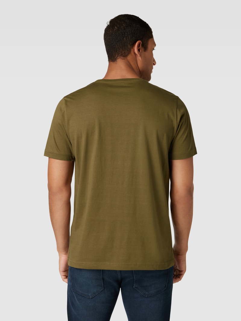 T-Shirt mit Rundhalsausschnitt in olivgrün