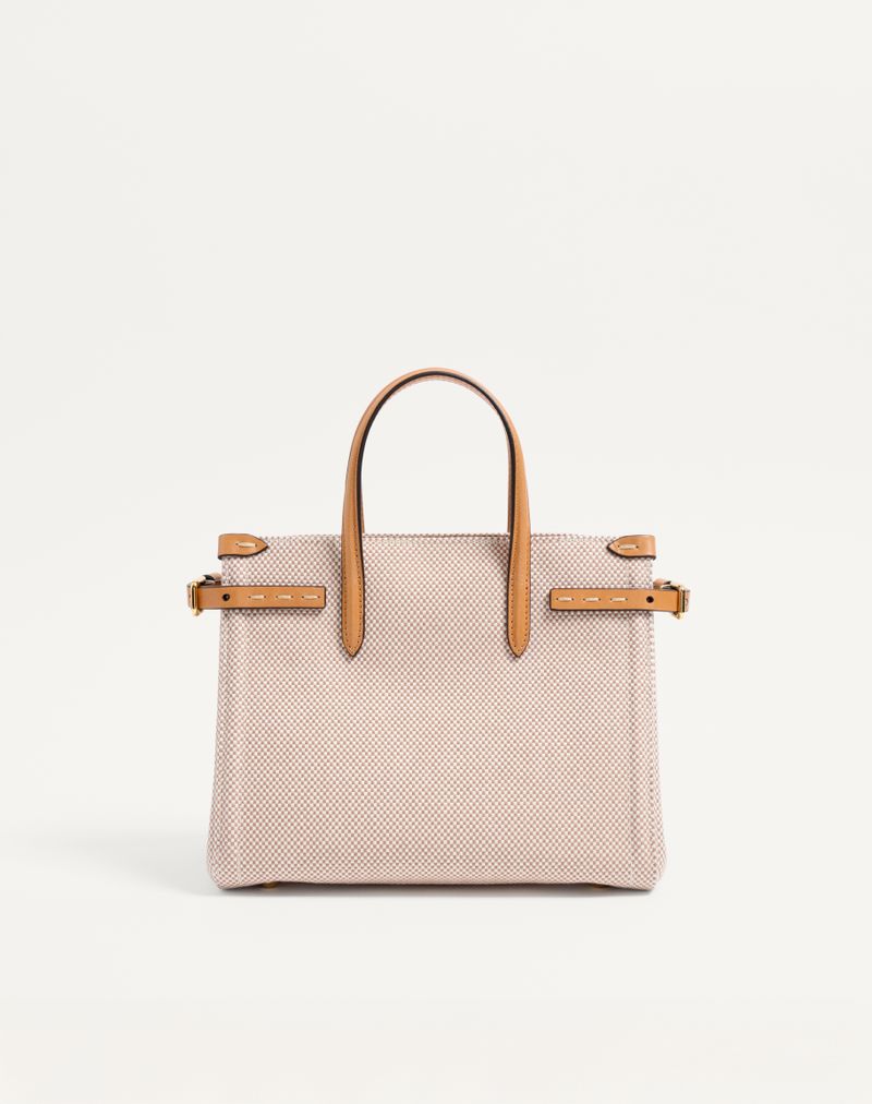 Sacola de compras pequena de lona Valentino Garavani Antibes