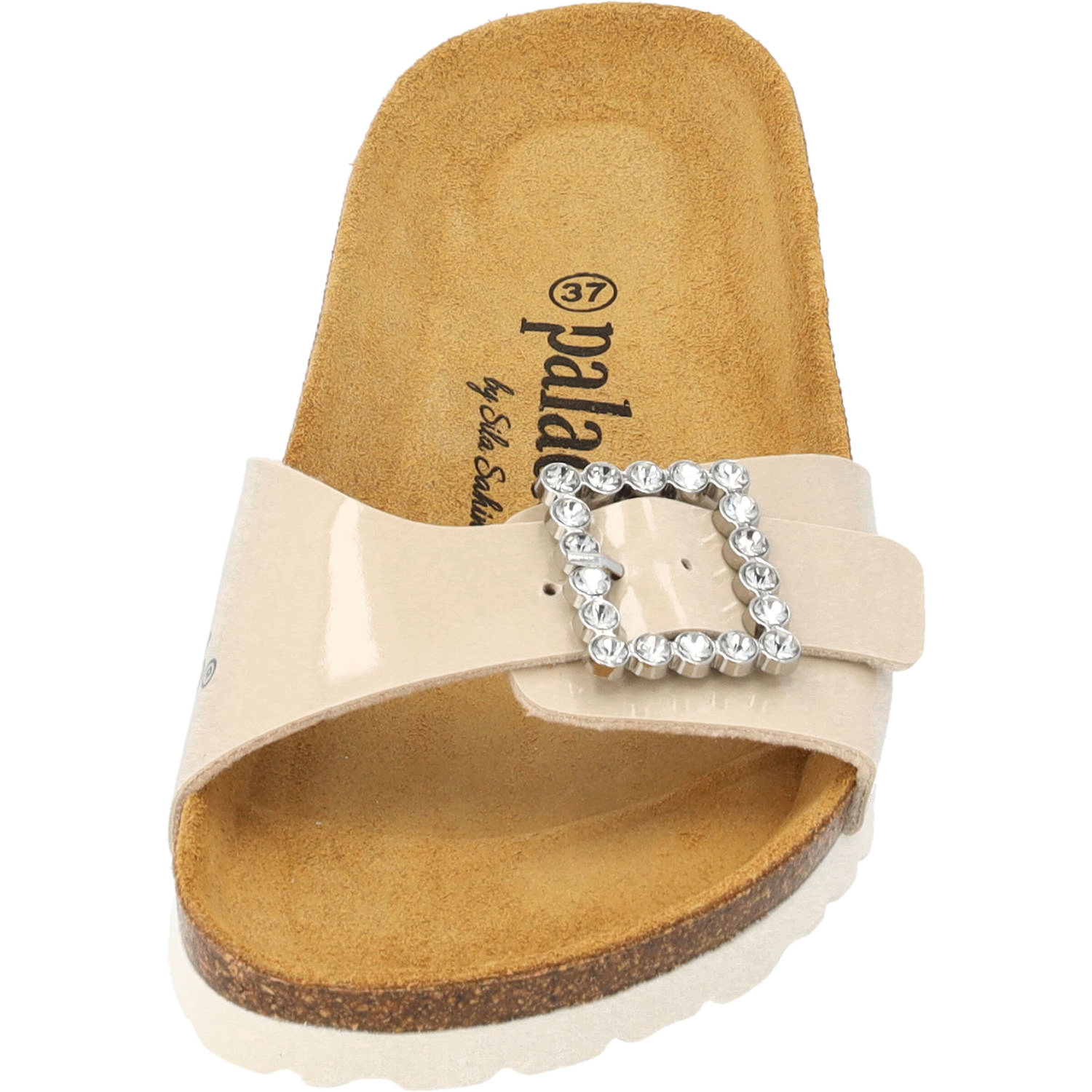 Palado Malta SQ by Sila Sahin, Pantoletten, Damen, Beige Lack