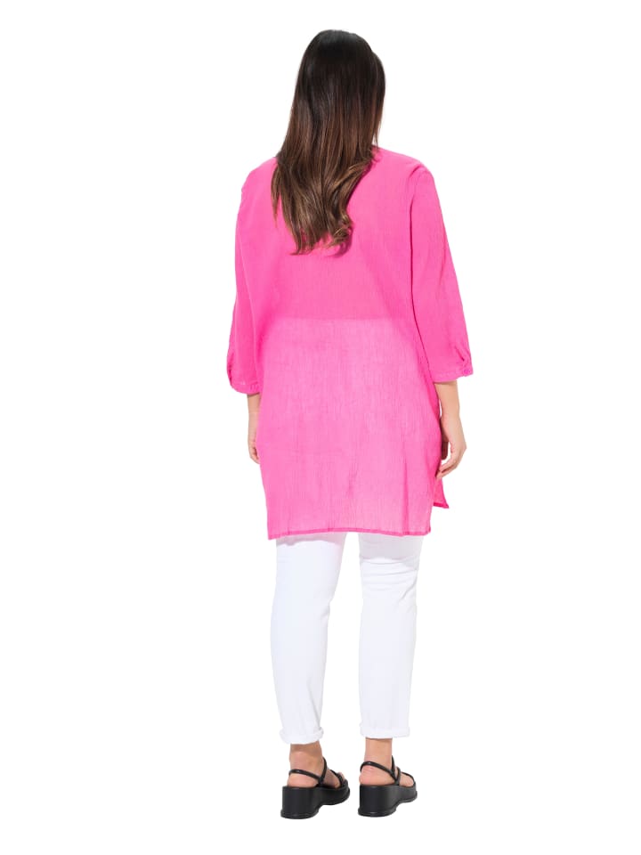 Ulla Popken Hemdbluse in pink günstig kaufen