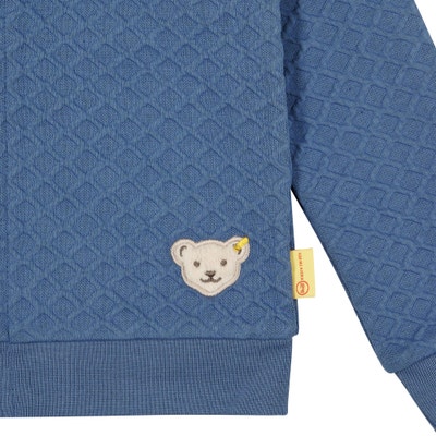 Sweatjacke, mittelblau für Mädchen