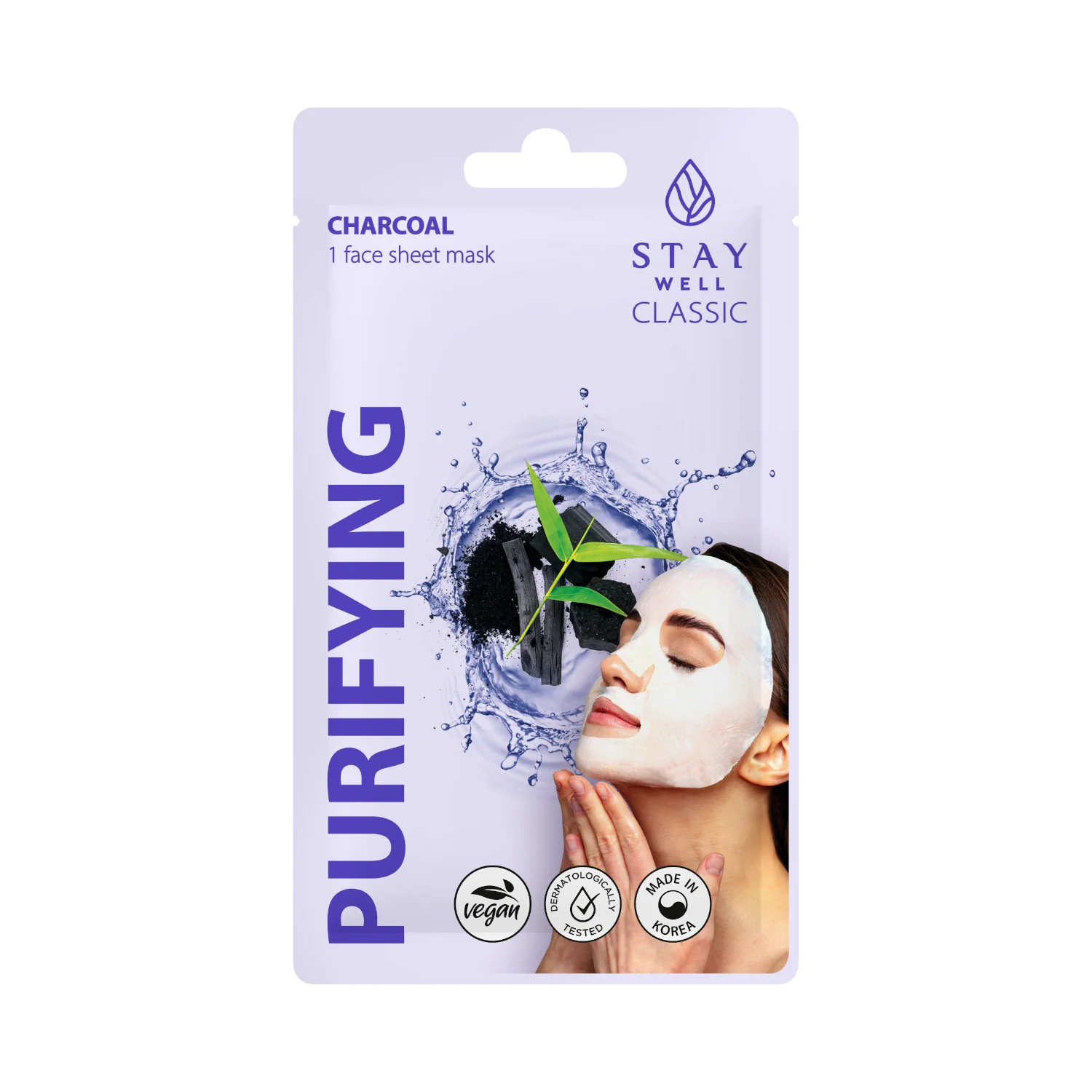 Mask Classic Sheet Mask - CHARCOAL Purifying - Rensende ansiktsmaske