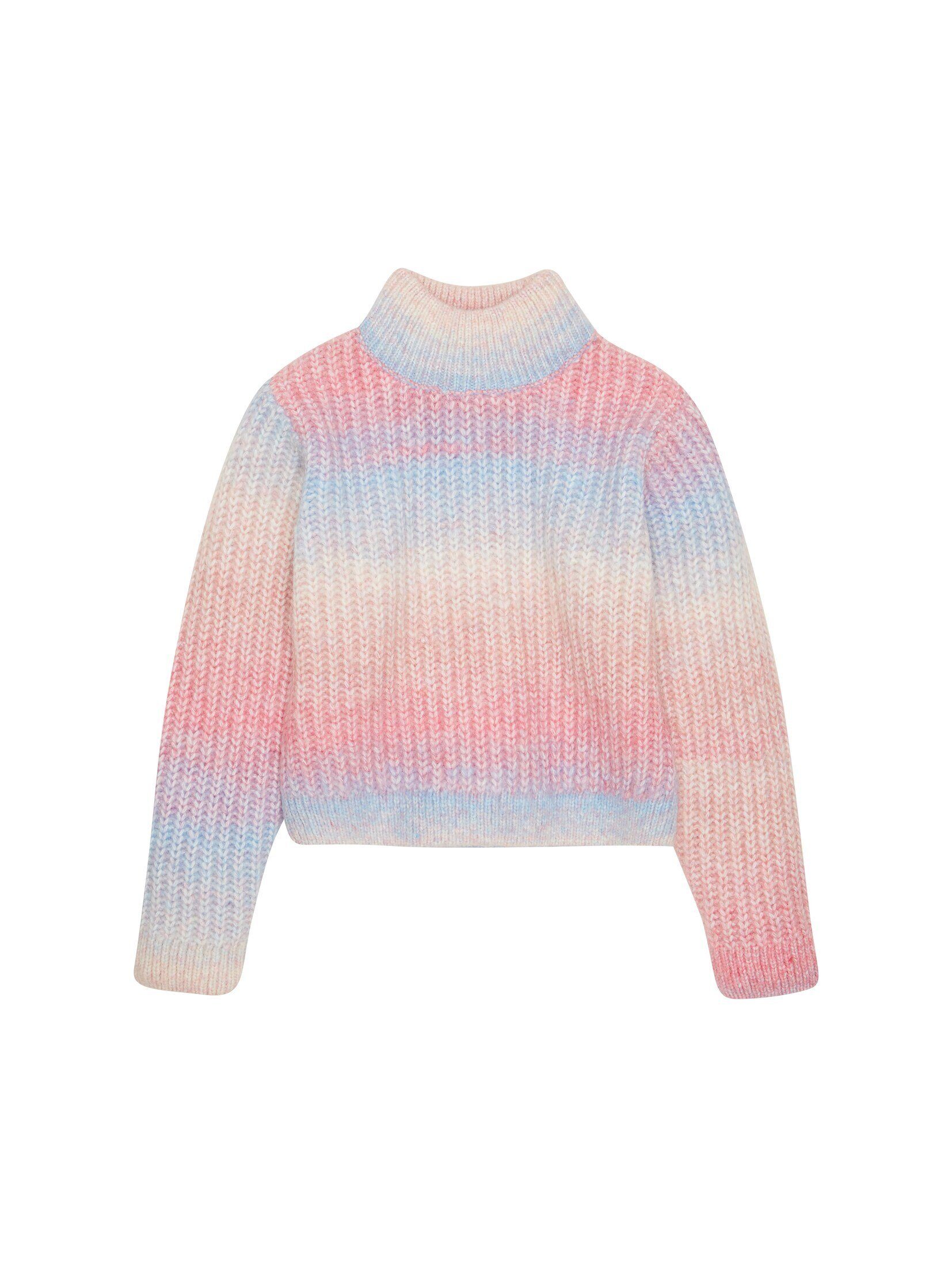 TOM TAILOR Cardigan Cropped Strickpullover mit recyceltem Polyester
